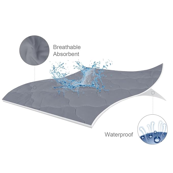 Crib Mattress Protector Sheets Fitted Waterproof Crib Mattress Pad Cover - Image 3