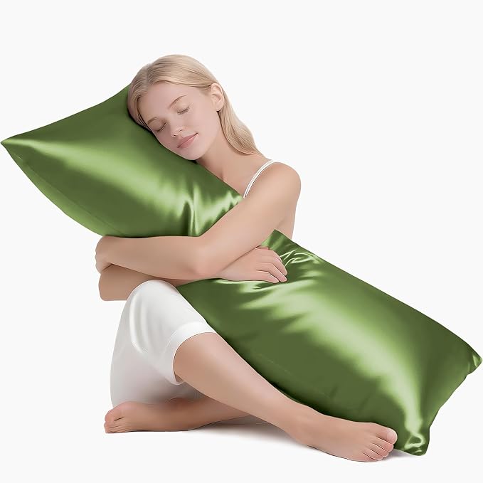 MR&HM Satin Body Pillow Cover, Soft and Breathable Body Pillow Case by MRHM
