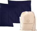 1000 TC Navy Blue King Pillowcases Set of 4 100% Egyptian Cotton Pillow Cases by GoodSleepBedding