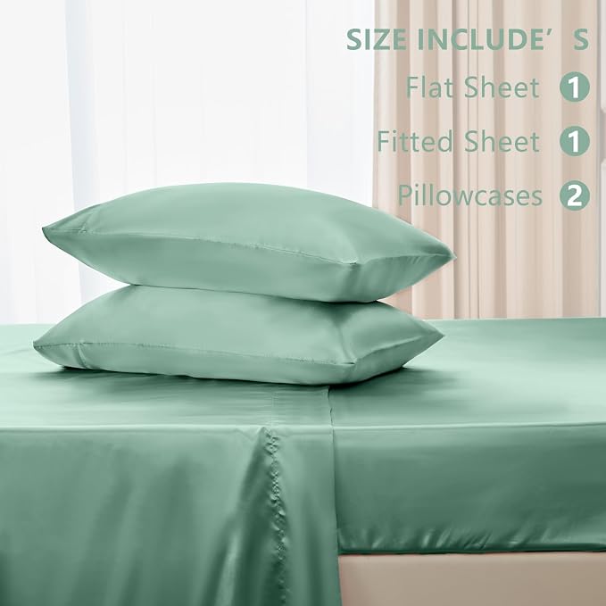 CozyLux Satin Sheets King Size Sheet Set - Image 6