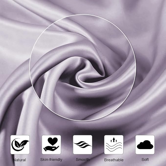 Ravmix Silk Pillow Cases with Zipper, 21momme Mulberry Silk Pillowcase - Image 7