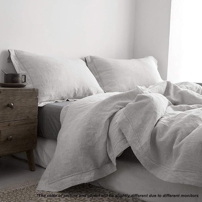 Simple&Opulence 100% French Flax Linen Duvet Cover Set - Image 6