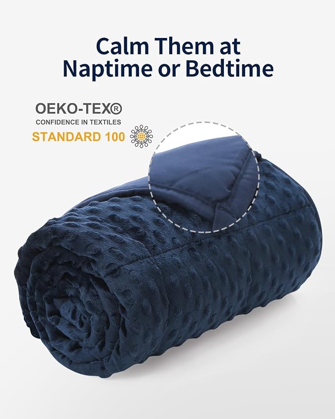 Mr. Sandman Weighted Lap Blanket 2LBS 20 x 30 Inches, Minky Dots Heavy Blanket - Image 2