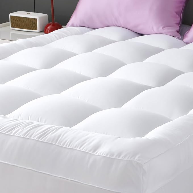 YUGYVOB Twin Size Mattress Pad Extra Thick, and Breathable Mattress Topper by PremiumHomeLinens