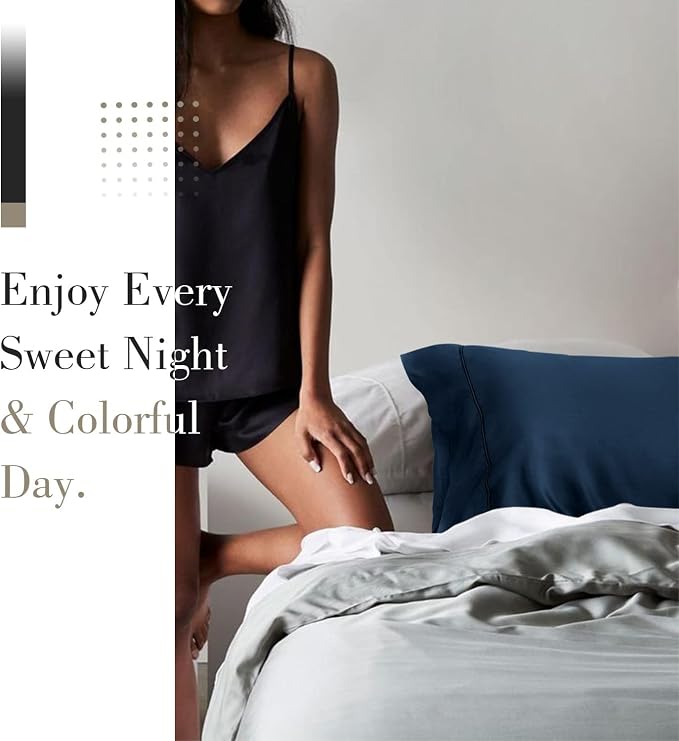 WishSmile Cooling King Pillowcases Set of 2 Breathable Cool Silky Soft Rayon - Image 6