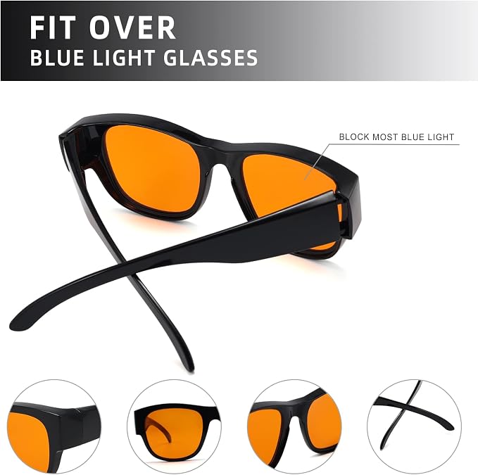 Eyekepper Mens Fit Over Blue Light Blocking Glasses Computer Gaming Eyeglasses - Image 5