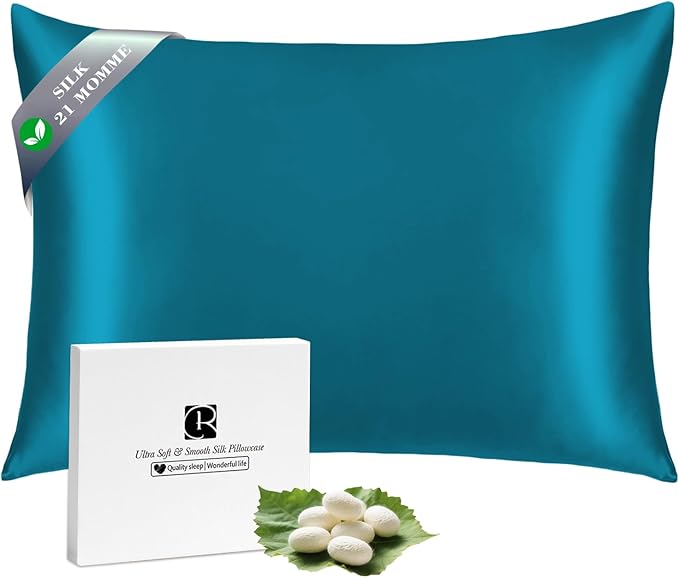 Ravmix Silk Pillow Cases with Zipper, 21momme Mulberry Silk Pillowcase by Ravmix