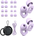 2 Pairs of Earplugs for Sleeping, Reusable Hearing Protection Ear Plugs by LOETRUY