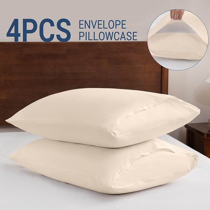 Pillowcases King 4 Pack, 20x36 Pillow Cases - Image 5