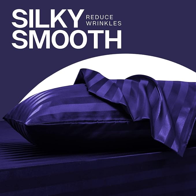 MR&HM Satin Pillowcase for Hair and Skin, Silk Satin Pillowcase 2 Pack - Image 4