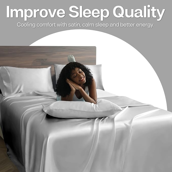 MR&HM Satin Pillowcase for Hair and Skin, Silk Satin Pillowcase 2 Pack - Image 5