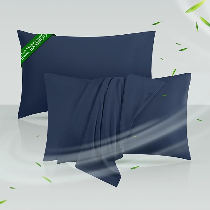 Cooling Pillowcases Standard Size Set of 2, Viscose Derived from Bamboo by HOTSLEEPERSHEETS