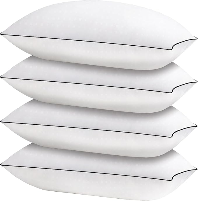 HIMOON Bed Pillows for Sleeping 4 Pack, Queen Size Cooling Pillows Set of 4 by HIMOON