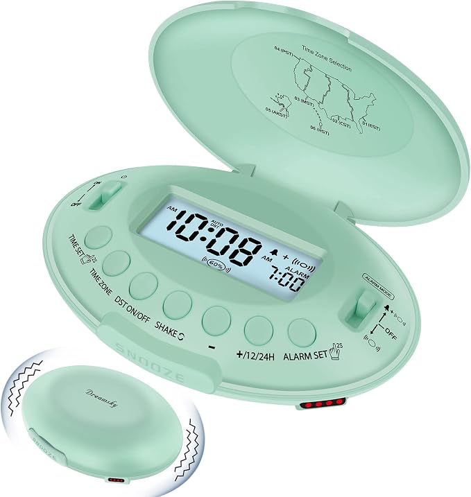 DreamSky Vibrating Alarm Clock for Heavy Sleepers by DreamSky