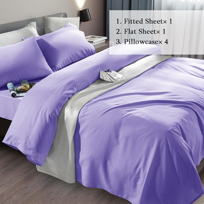 SONORO KATE Bed Sheet Set Super Soft Microfiber 1800 Thread Count Luxury - Image 2
