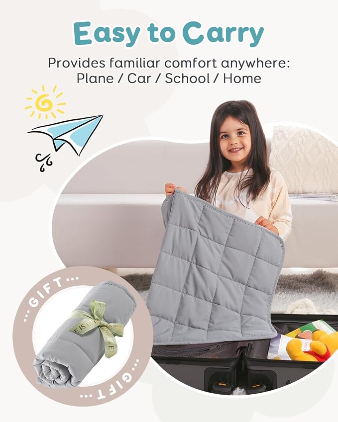 Topblan Weighted Lap Blanket 2 lbs, Summer Breathable Mini Weighted Lap Pad - Image 5