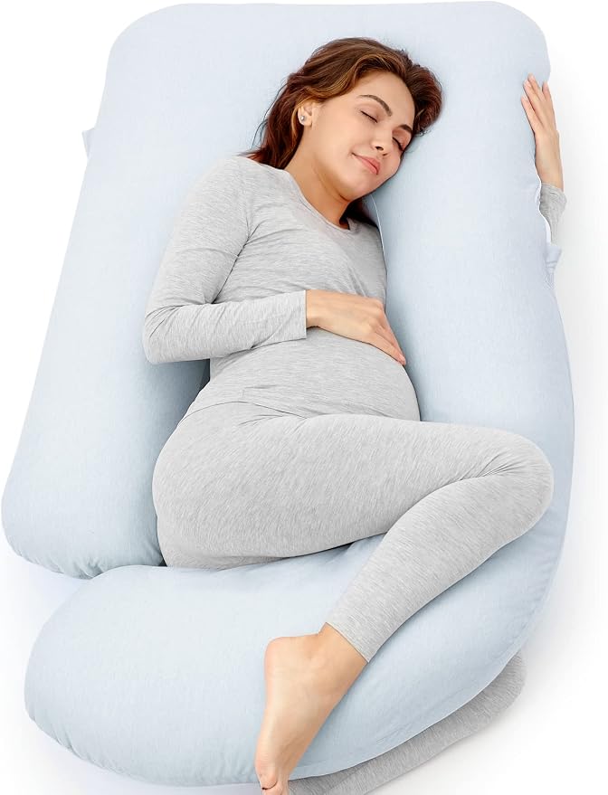 Momcozy Pregnancy Pillows for Sleeping, U Shaped Full Body Pillow for Pregnancy by Momcozy