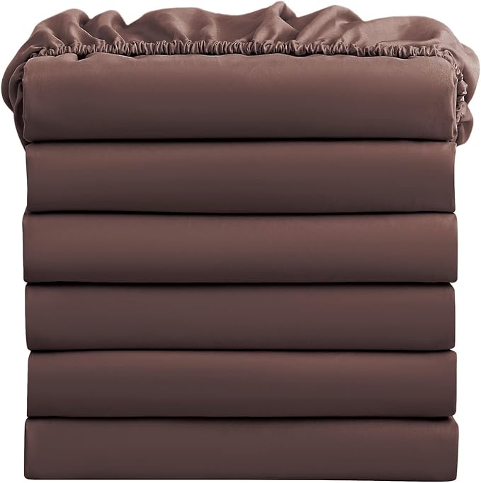 FreshCulture Queen Fitted Sheets, Bulk Pack of 6, Deep Pocket, Soft Microfiber by FreshCulture