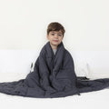 Weighted Blanket 7lbs Twin Size Dark Grey 41"x60" Weighted Blankets Heavy by PRETTY+NIGHT
