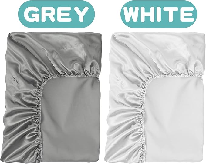 GUNTAIL 2 Pack Silk Crib Sheets - Image 2