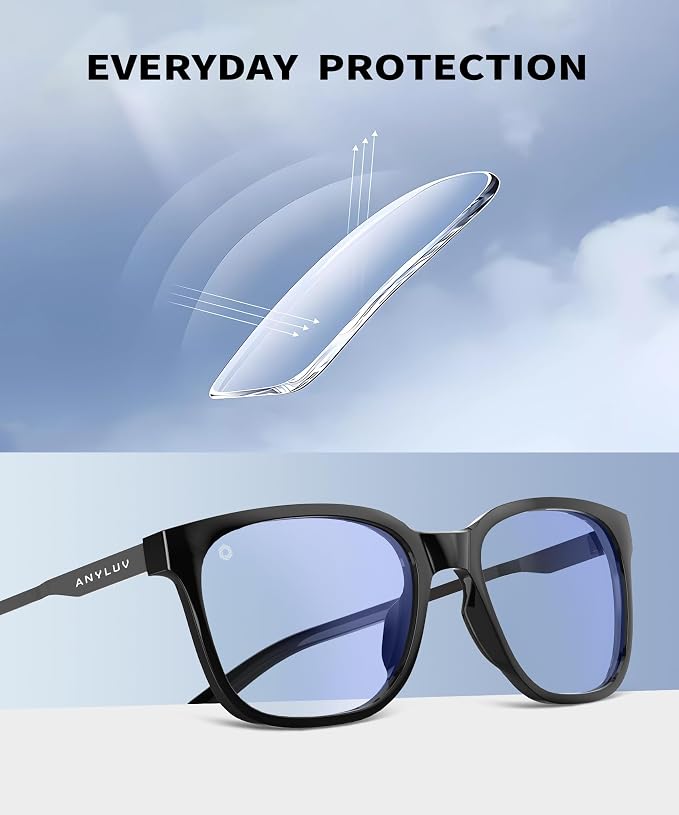 ANYLUV Blue Light Glasses for Men, Lightweight Computer Gaming Glasses - Image 4