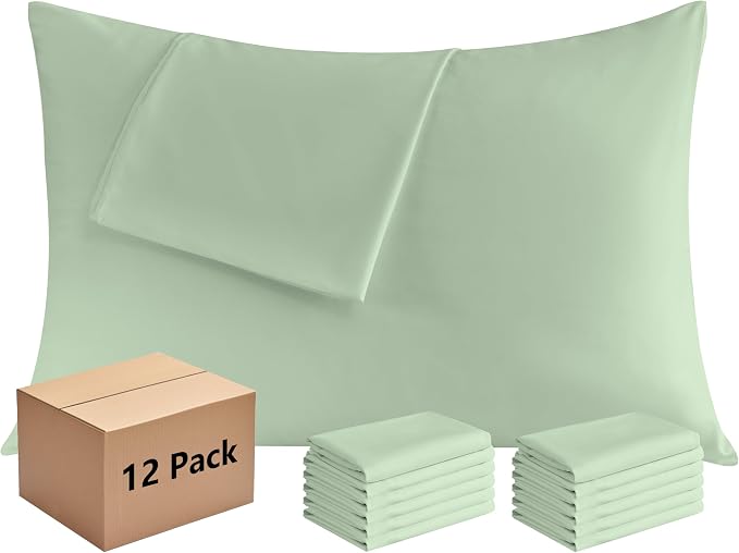 Pillowcases King 12 Pack, 20x36 Pillow Cases by Culve