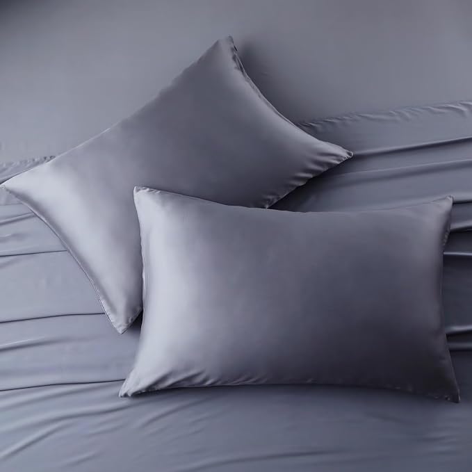 4 Pack Cooling Pillow Cases, Viscose Derived from Bamboo Pillow Protectors King - Image 6