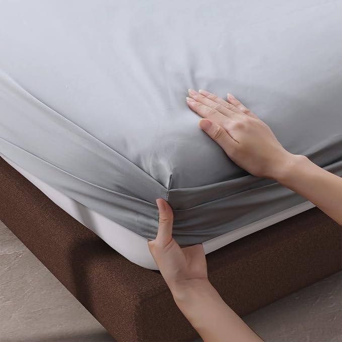 2-Pack 100% Egyptian Cotton Fitted Sheet TwinXL Size, 600 Thread Count Cotton - Image 6