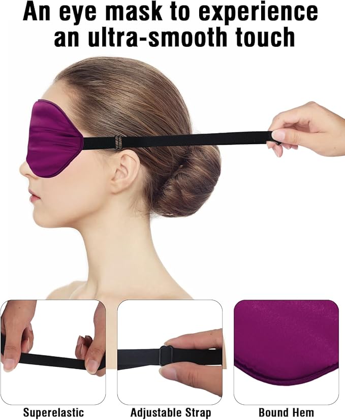 Silk-Sleep-Mask Eye-Mask Eye-Cover Eyeshade - Image 2