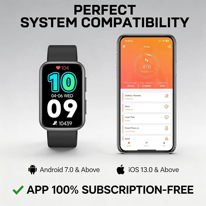 MorePro Health Fitness Tracker for Women Men, 24/7 Heart Rate Blood Pressure & - Image 5