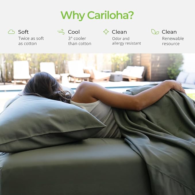 Cariloha Classic 2-Piece Twill Pillowcase Set | Ivory | Standard | Viscose - Image 7