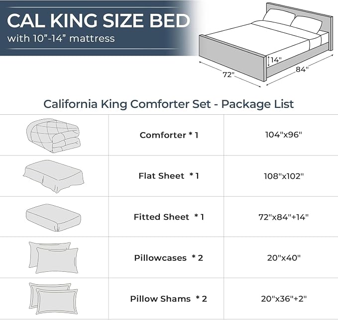 HEVUMYI Khaki & Linen California King Comforter Set - Image 8