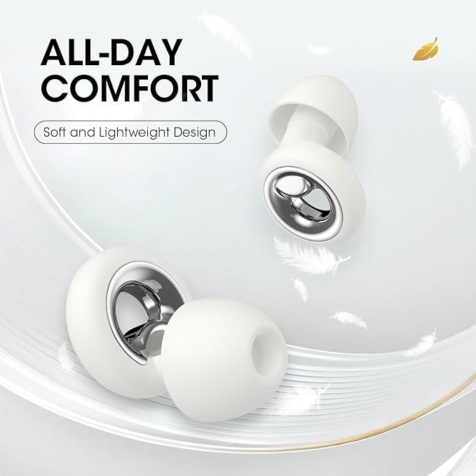Ear Plugs for Sleeping, 50dB Noise Cancelling Earplugs, Reusable Silicone Ear - Image 6