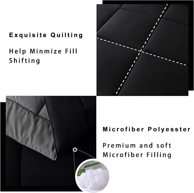DOWNCOOL King Size Comforter Set -All Season Bedding Comforters Sets - Image 4