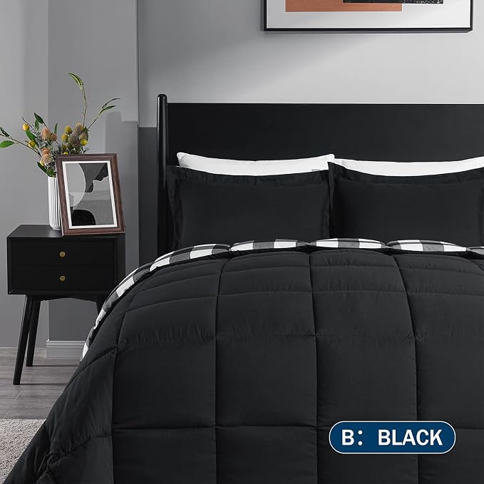 downluxe Lightweight Plaid Comforter Set - Image 3