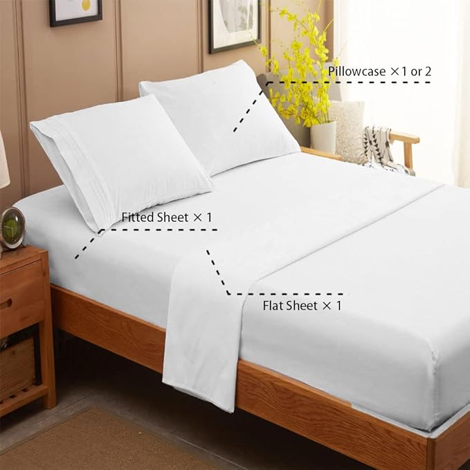 SONORO KATE Bed Sheet Set Super Soft Microfiber 1800 Thread Count Luxury - Image 2