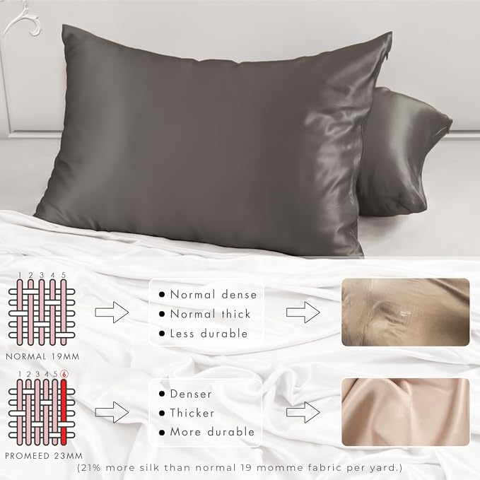 PROMEED 100% Silk Pillowcase 2 Pack - Image 4