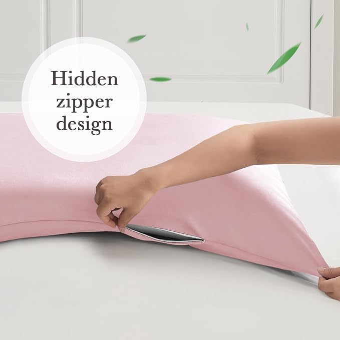 Curved Pillow Case Queen Size, Side Sleeper Pillow Cases Cover Cooling Rayon - Image 6