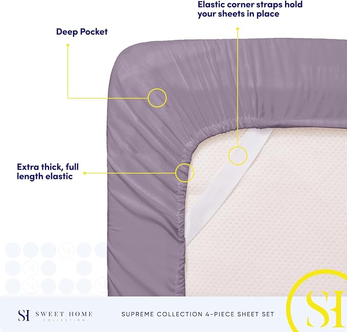 Twin XL Sheets - Breathable Luxury Sheets - 1800 Supreme Collection Extra Soft - Image 5
