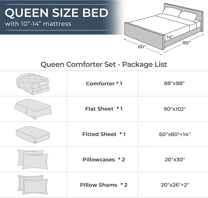 HEVUMYI Queen Comforter Set - Image 8