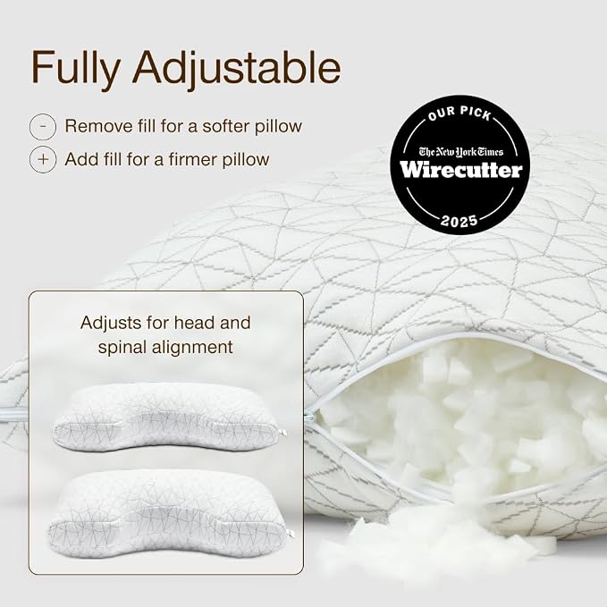 Coop Home Goods Original Cut-Out Adjustable Pillow, Queen Size Bed Pillows - Image 2