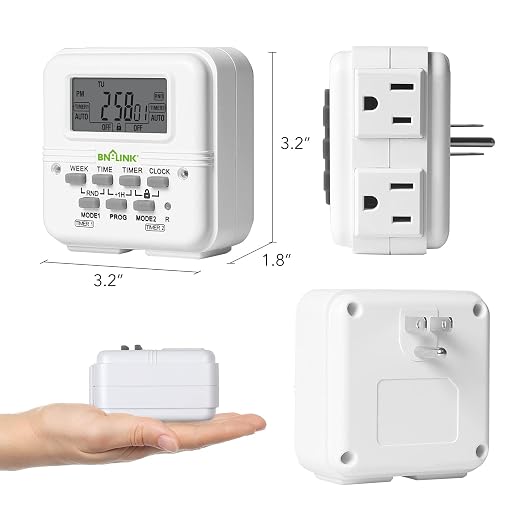 BN-LINK Indoor Digital Light Timer, 7 Day Programmable Plug - Image 8