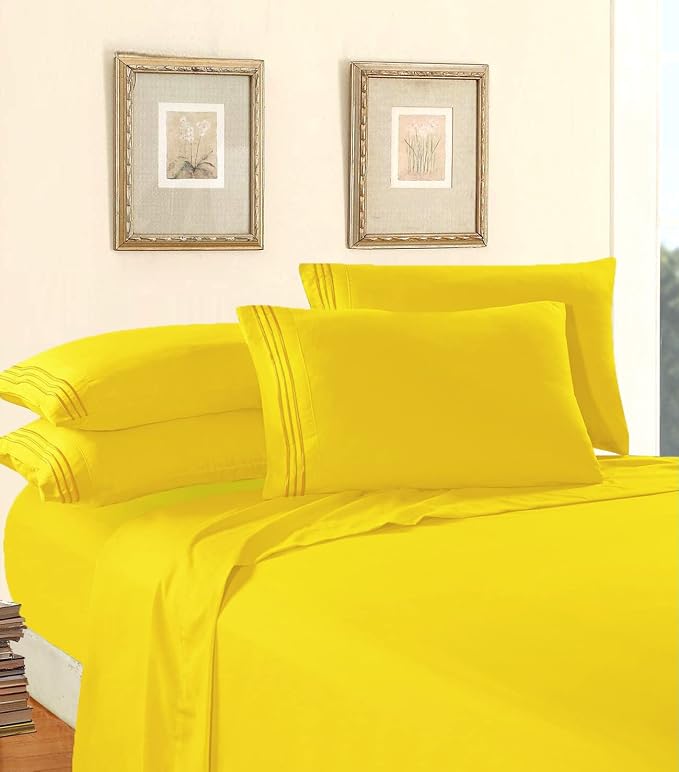 Elegant Comfort Luxury 1500 Premium Hotel Quality Microfiber 4-Piece Sheet Set - Image 3