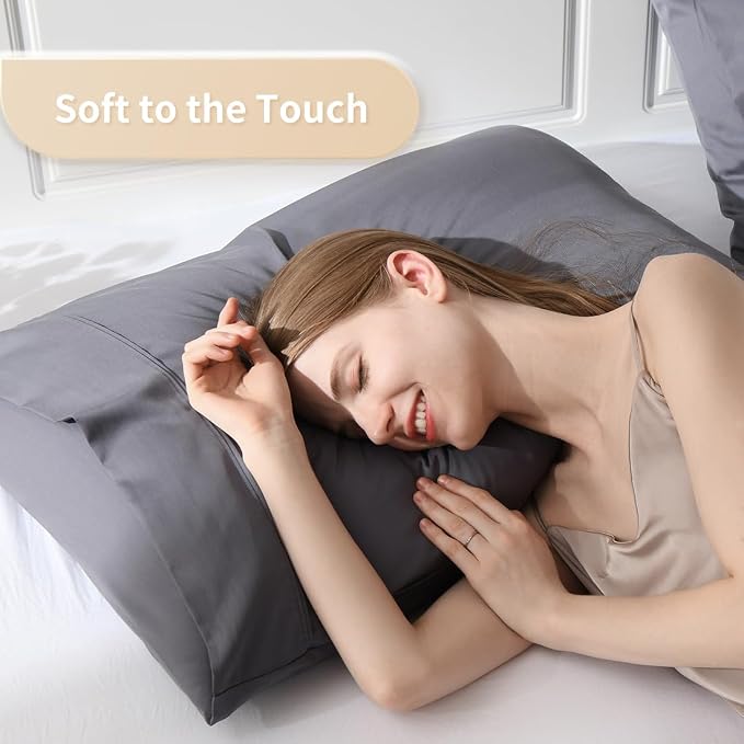 Standard Pillowcases, Cooling Viscose from Bamboo Pillow Covers - Image 3