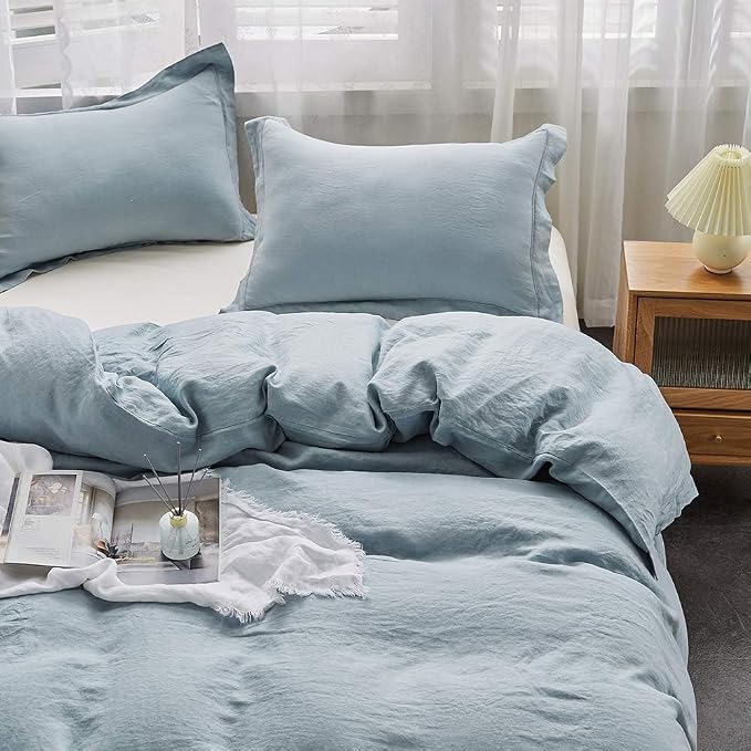Simple&Opulence 100% Washed Linen Duvet Cover Set - Image 7