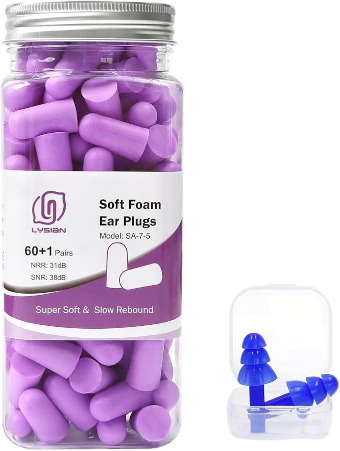 LYSIAN Ultra Soft Foam Earplugs Sleep by LYSIAN
