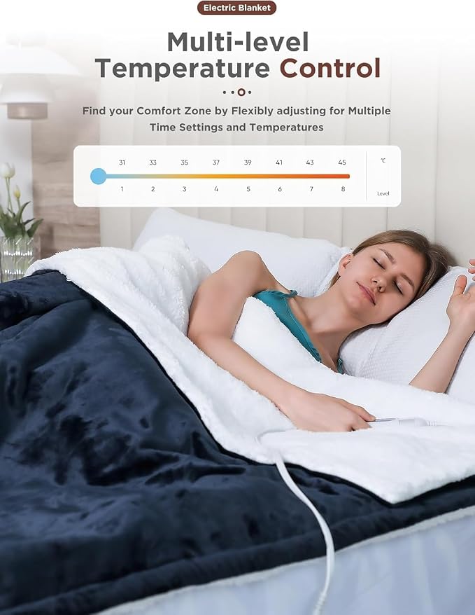 Heated Blanket, Soft Flannel Heated Throw Blanket, Fast Heating Electric Throw - Image 4