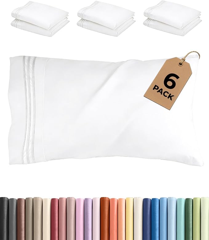 King Pillow Cases Set of 6 by CGKUnlimited