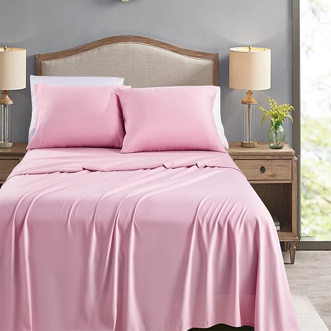 FreshCulture King Flat Sheets Only, Soft Microfiber Bedding Sheets - Image 2