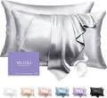 100% Silk Pillow Cases 2 Pack King Size Mulberry Silk Pillowcase Set of 2 by WLOSJ
